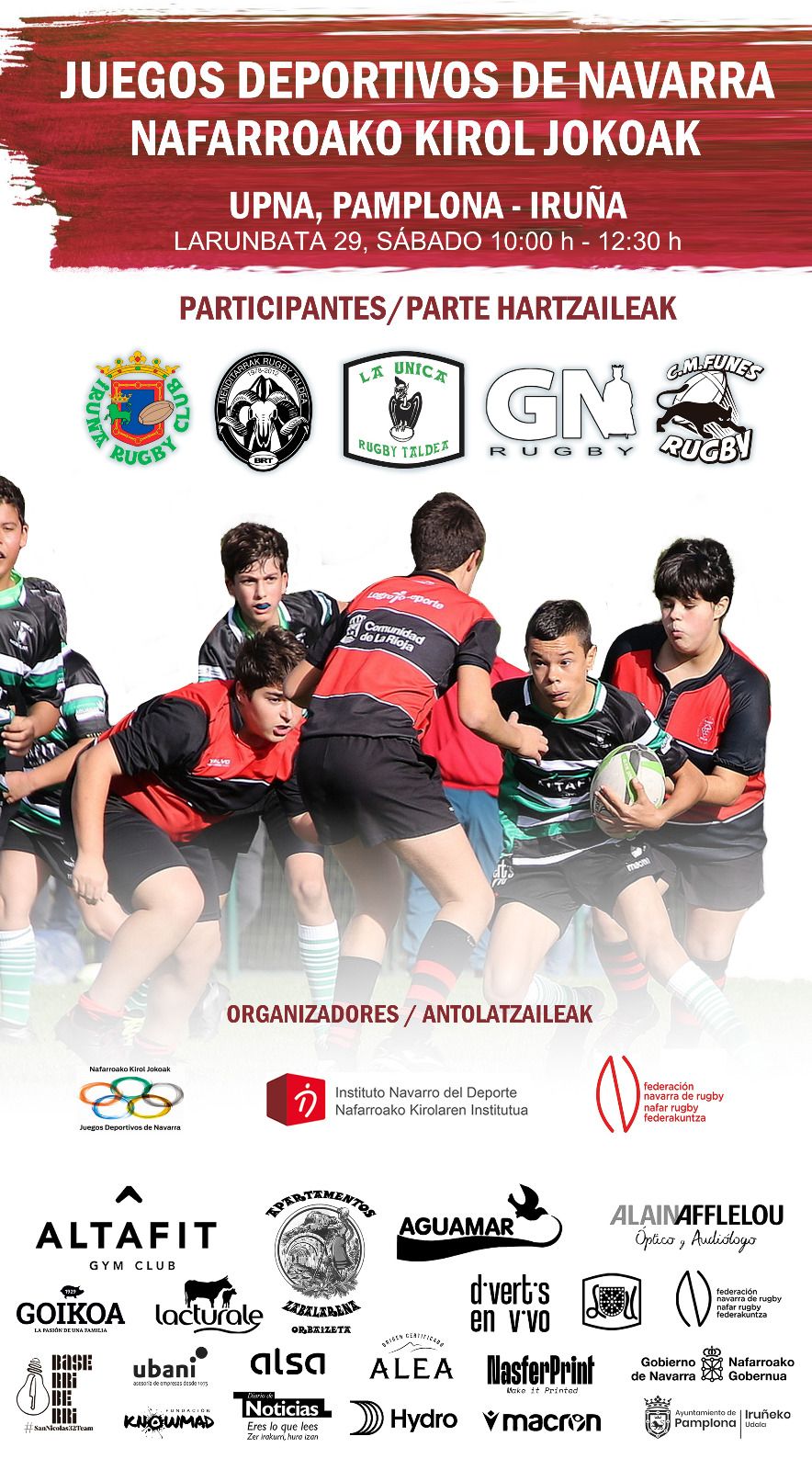 Arrancan los Juegos Deportivos de Navarra de rugby temporada 2022-2023
